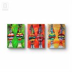 Tryptyk pt. BARWYMIŁOŚCI,  40x50x2 cm - 