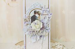 Romantyczna kartka ślubna "Violet Love"