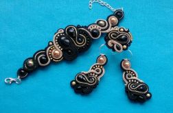 Komplet sutasz Czerń, Beż, Złoto Zamówienie dla kika15453