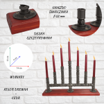 Świecznik Loftowy 7-punktowy F007_2-W2 Loft - Świecznik Loftowy F007_2-W2 Dekoracja Stołu i wnętrza Loft