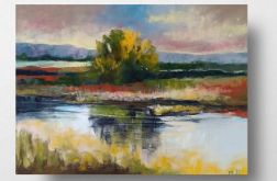 Pejzaż-praca formatu 18/24 cm- pastele suche.