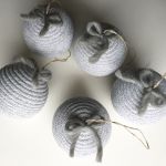 bombki bawełniane szare (komplet 2szt) - 