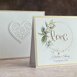 Kartka ślubna z pudełkiem i kopertą, WA 23D