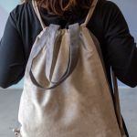 Kremowo-szara torba plecak 2w1 - 