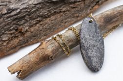 Naszyjnik "Iron Soul" - Tarcza i Determinacja z pirytem