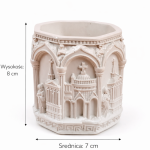 Świecznik gipsowy Konstantynopol – ręcznie robiona dekoracja do domu. Idealny do salonu, sypialni i nowoczesnych wnętrz. - 