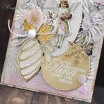 Świąteczny anioł vintage III - Anioł - detal II