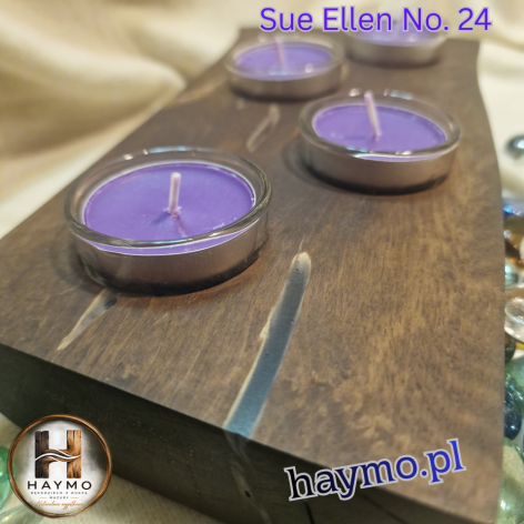 Świecznik drewniany buk organiczny DeepWax, Sue Ellen No. 24