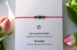 Bransoletka ochronna czarny turmalin hematyt Bransoletka ochronna czarny turmalin hematyt