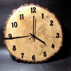 Zegar z plastra drewna - dąb 40cm