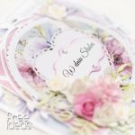 Przestrzenna kartka ślubna z kwiatami KS1917 - romantyczna