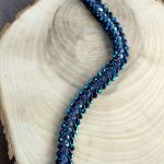 Bransoletka żmijka zygzakowata modrak - bransoletka z koralików
