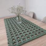 Bieżnik szydełkowy prostokątny ze sznurka 45cmx95cm  - Bieżnik prostokątny