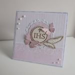 Kartka Pierwsza Komunia Święta z motylkami - Kartka Pierwsza Komunia Święta z motylkami