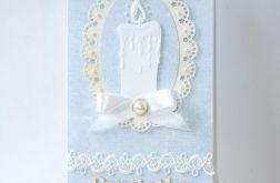 Kartka na chrzest niebieska