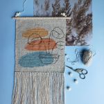 Minimalistyczna haftowana makatka - Makatka - materiały