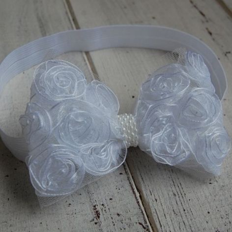 Retro opaska niemowlęca - Retro kokarda