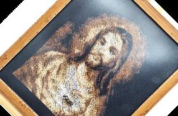 Obraz Haftowany z Wizerunkiem Jezusa – Rękodzieło Religijne z Duszą