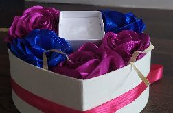 Box kwiatowy z pudełeczkiem na biżuterię