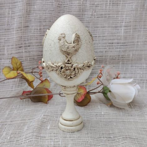 Pisanka dekoracyjna Rustykalny Kogut w stylu prowansalskim