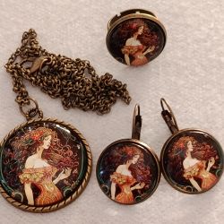 Kwiaty we włosach - zestaw biżuterii