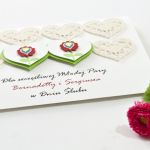 Kartka ślubna w stylu góralskim z motywem serc, personalizowana - 