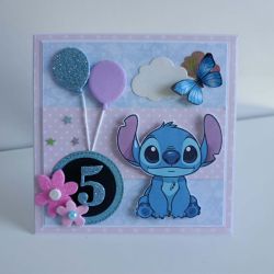 Kartka na urodziny Stitch 2