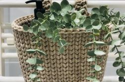 Owalny kosz, organizer do powieszenia 22x13x18cm.