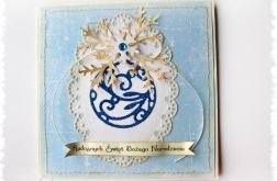 Kartka świąteczna z bombką