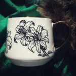 ręcznie malowany kubek z napisem LILIA - kubek na prezent