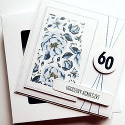 Elegancka kartka urodzinowa z życzeniami 