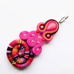 Kolczyki sutaszowe Pink Masai - 