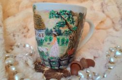 Wiejskie klimaty Wiejski kubek z gąskami ręcznie malowany 300 ml.