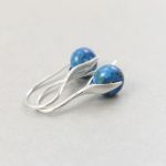 Jaspis cesarski niebieski - kolczyki - 