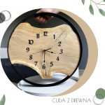 Zegar w obręczy 40 cm z deską drewnianą - 
