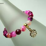 Bransoletka - AGATY I RÓŻE - 