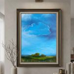 Błękitny poranek-obraz akrylowy formatu 80/60 cm  - 