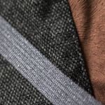 Szaro-brązowa duża torba z kominem patchwork - 
