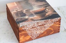 Pudełko drewniane dla miłośnika / miłośniczki kawy