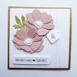 Stylowa kartka ślubna ręcznie robiona - Stylowa kartka ślubna z kwiatami