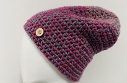 Gruba czapka beanie smerf kolorowa szydełkowa 11