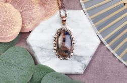 Miedziany ozdobny wisiorek z sodalitem #563