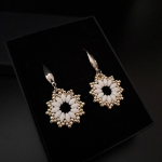 Wiszące Kolczyki Koła z Koralików - kolczyki na sesję ślubną