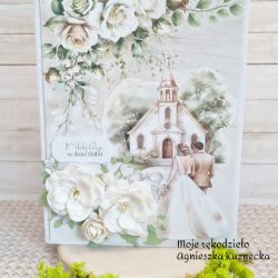 Kartka Ślubna "White Roses"