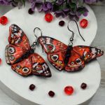 Czerwone motyle - wyjątkowe kolczyki - kolczyki motyle
