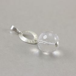 Kryształ górski i srebro - wisior