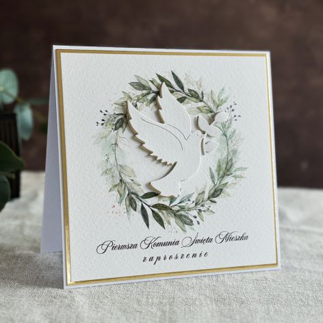 Ręcznie robione zaproszenia komunijne, 73E