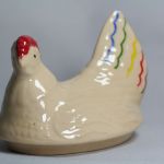 Kurka ceramiczna - fale - kura