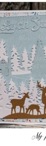 Kartka świąteczna z zimowym widokiem