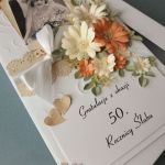 Złote Gody - Bukiet Margaretek - Rocznica ślubu kartka ręcznie robiona
